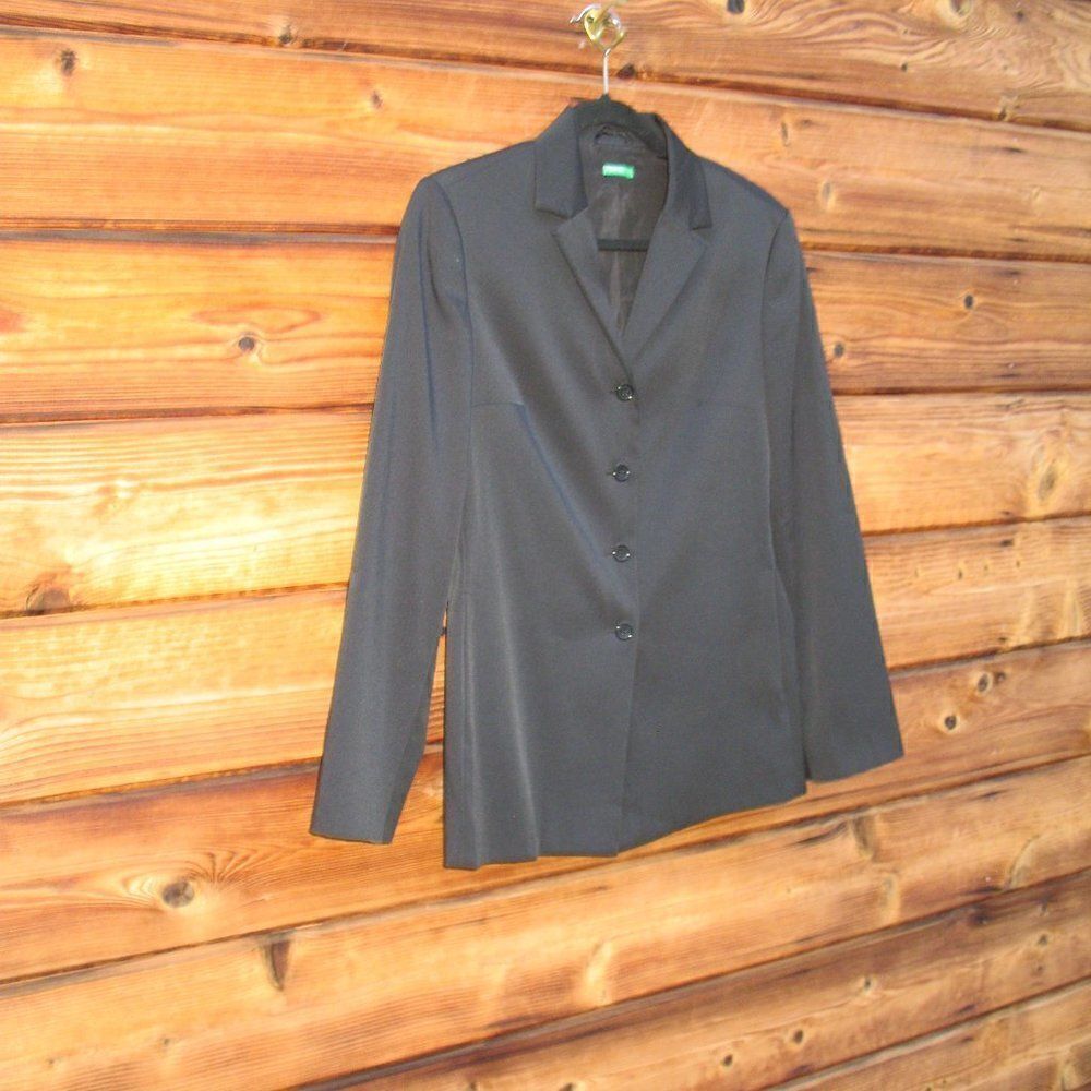 NWOT Black Classic 4 -Button Blazer Jacket Italy - Picture 2 of 7